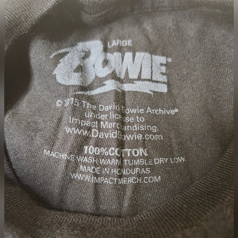 Bowie Black Graphic T-Shirt - Picture 2 of 2